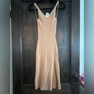 Body con dress with leg split